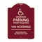 Signmission Connecticut Reserved Parking Permit Required Van Accessible Violators Will Be Fined M, BU-1824-24657 A-DES-BU-1824-24657 - alternate 1